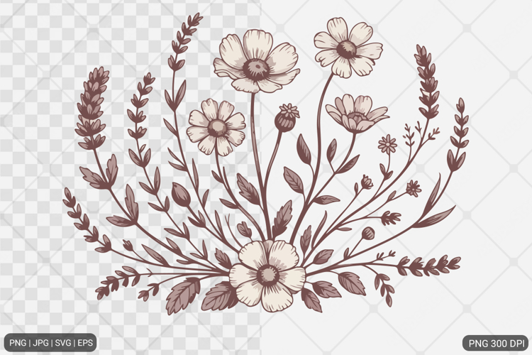 Boho Retro Flowers Motivational Quotes
