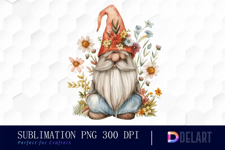 Boho Gnome Watercolor Clipart