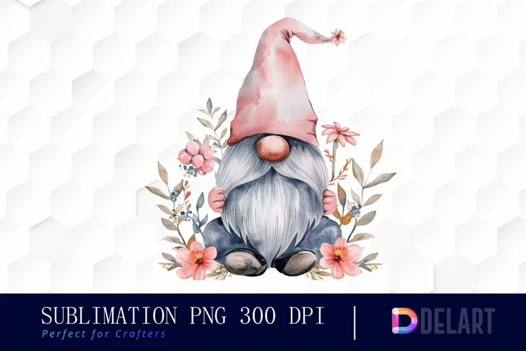 Boho Gnome Watercolor Clipart