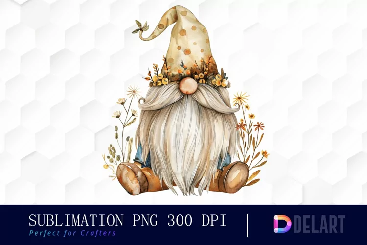 Boho Gnome Watercolor Clipart