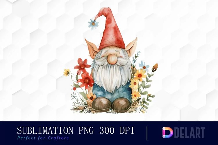 Boho Gnome Watercolor Clipart