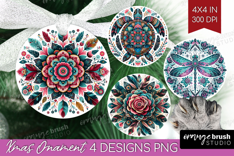 Boho Animal Ornament PNG - Mandala PNG Sublimation