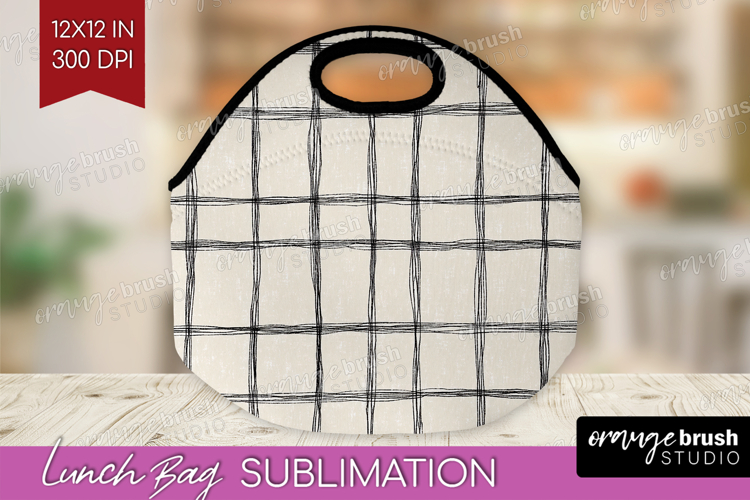 Boho Aesthetic Lunch Bag - Minimalist Lunch Bug PNG