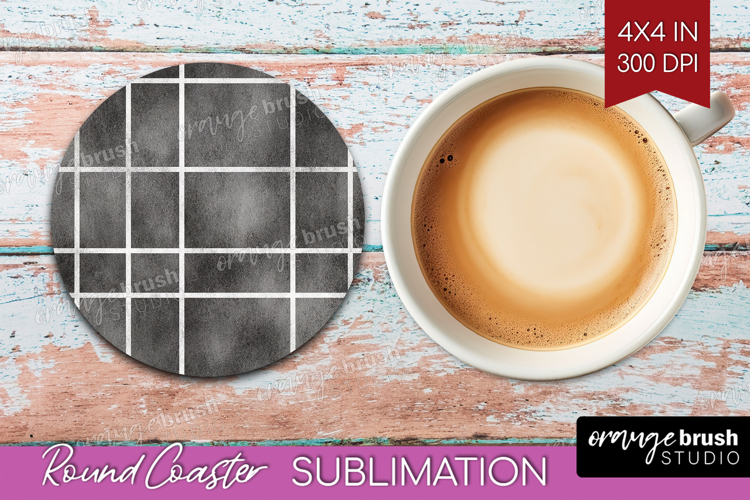 Boho Aesthetic Round Coaster - Minimalist Coaster PNG