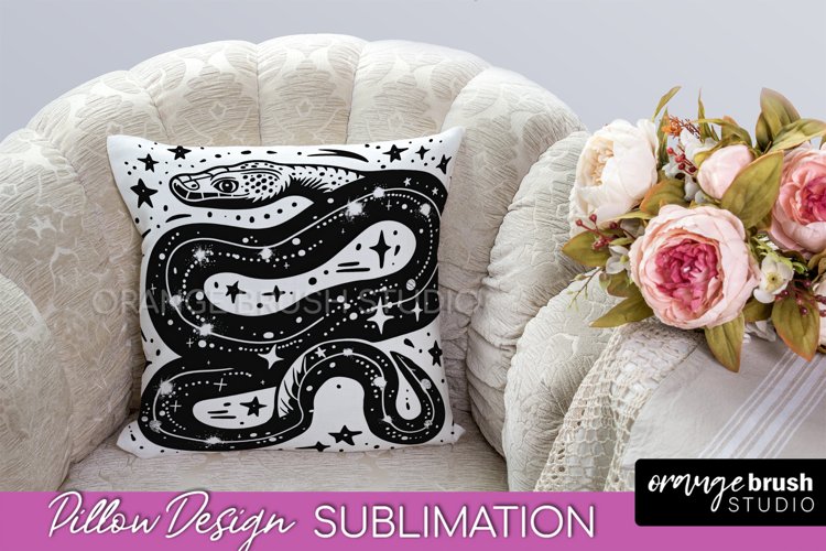 Boho Mystical Pillow Cover, Celestial Pillow Sublimation PNG