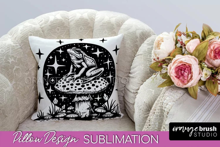Boho Mystical Pillow Cover, Celestial Pillow Sublimation PNG