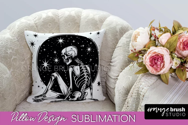 Boho Mystical Pillow Cover, Celestial Pillow Sublimation PNG