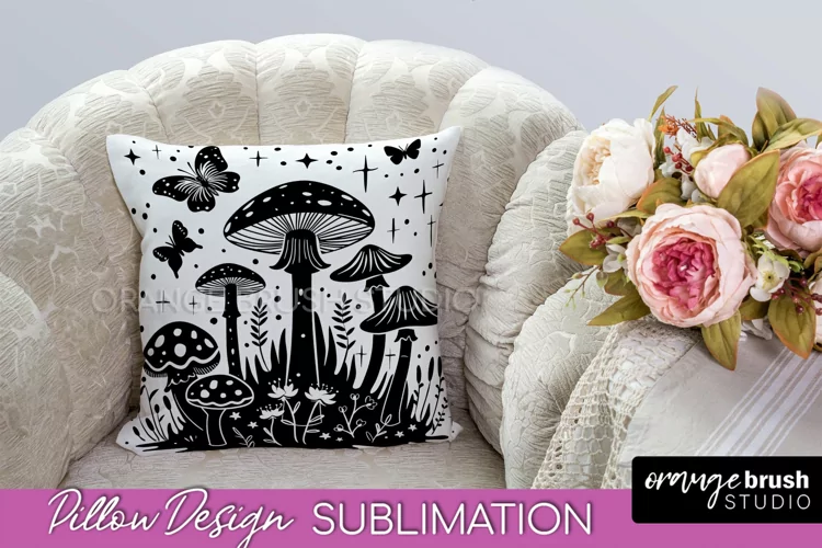 Boho Mystical Pillow Cover, Celestial Pillow Sublimation PNG