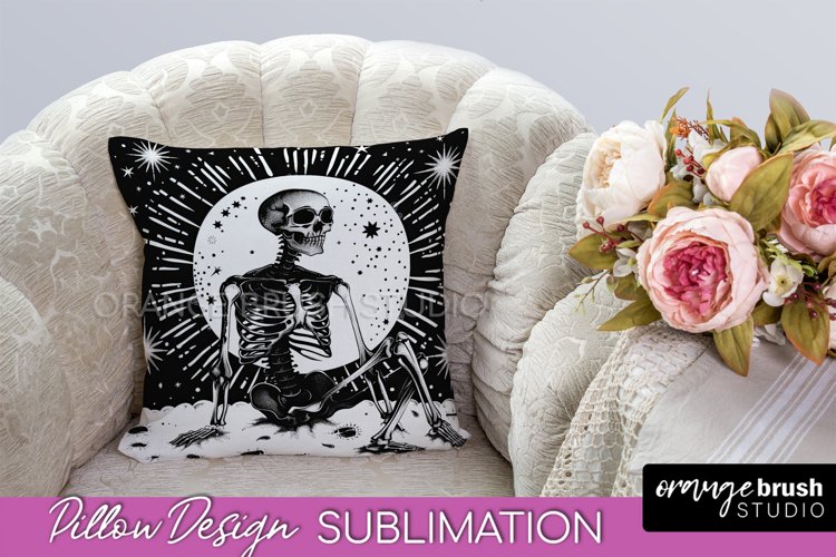 Boho Mystical Pillow Cover Celestial Pillow Sublimation PNG