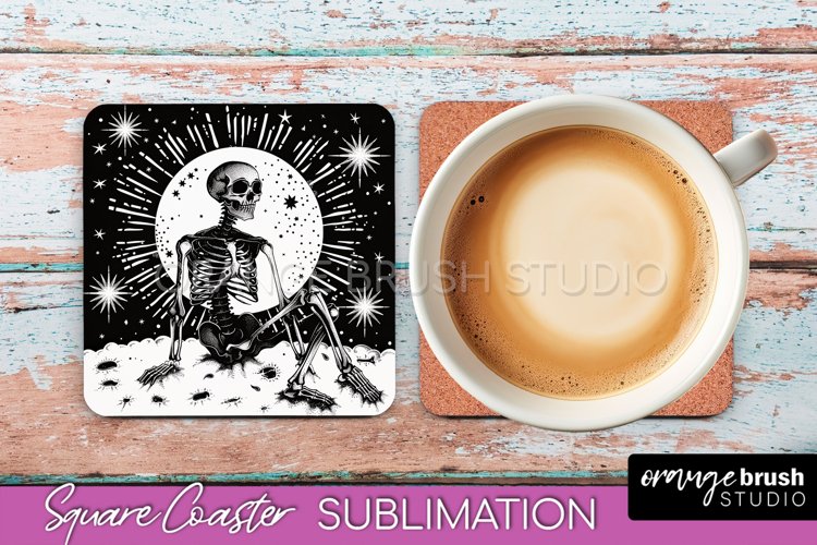 Boho Mystical Square Coaster PNG - Celestial Sublimation