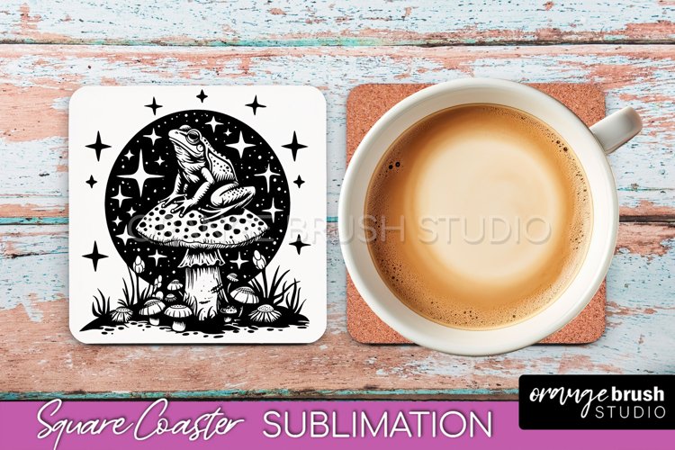 Boho Mystical Square Coaster PNG - Celestial Sublimation