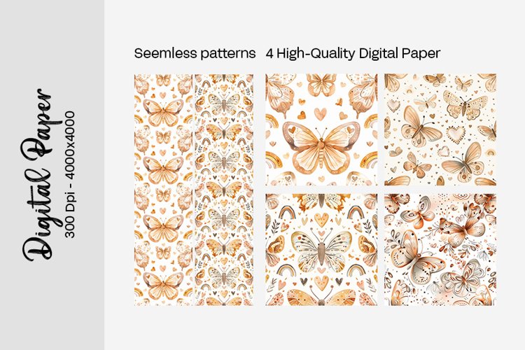 Nursery Boho digital paper Seamless backgrounds