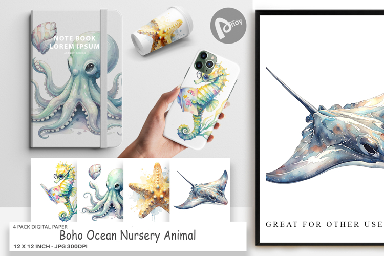 Boho Scrapbook Paper Image 13