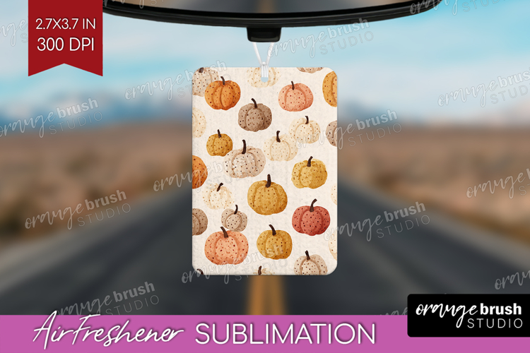 Boho Pumpkin Air Freshener PNG - Coquette PNG Sublimation