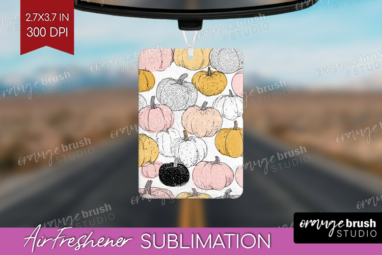 Boho Pumpkin Air Freshener PNG - Coquette PNG Sublimation