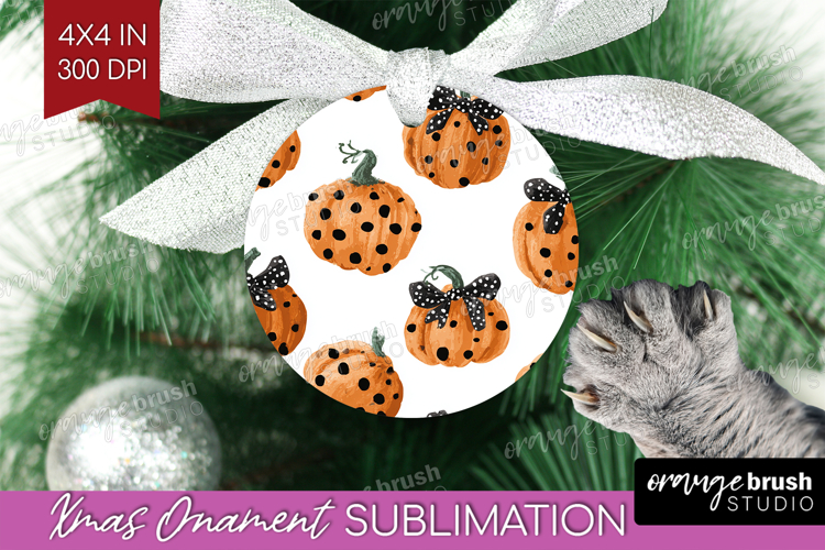 Boho Pumpkin Ornament PNG - Coquette PNG Sublimation