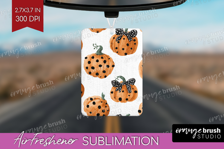 Boho Pumpkin Air Freshener PNG - Coquette PNG Sublimation