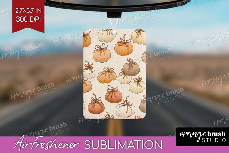 Boho Pumpkin Air Freshener PNG - Coquette PNG Sublimation