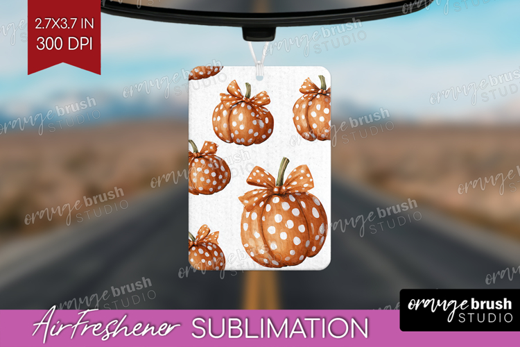 Boho Pumpkin Air Freshener PNG - Coquette PNG Sublimation