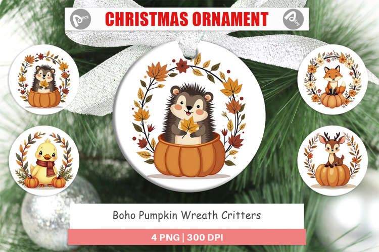 Ornament Boho Pumpkin Critters