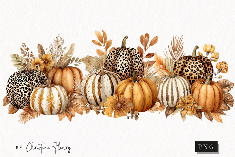 Boho Fall Pumpkins PNG | Fall PNG