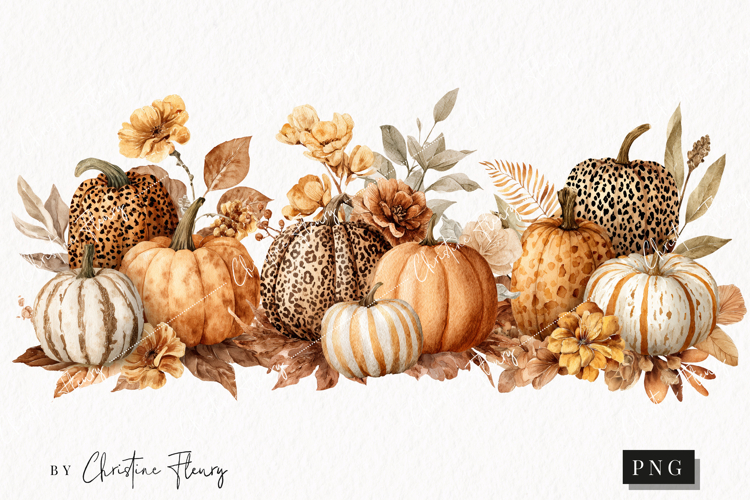 Boho Fall Pumpkins PNG | Fall PNG