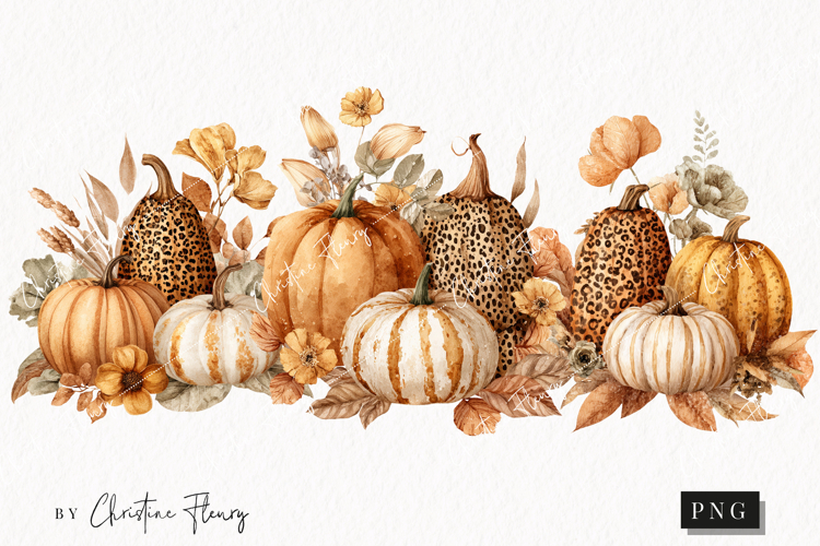 Boho Fall Pumpkins PNG | Fall PNG