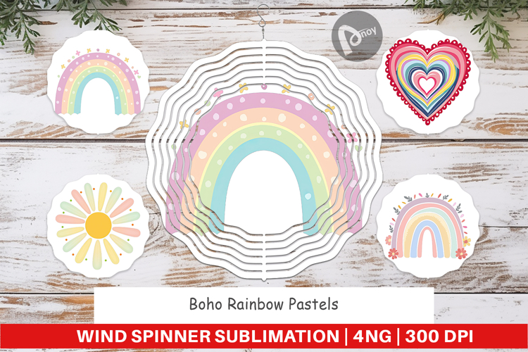 Boho Rainbow Clipart Image 15