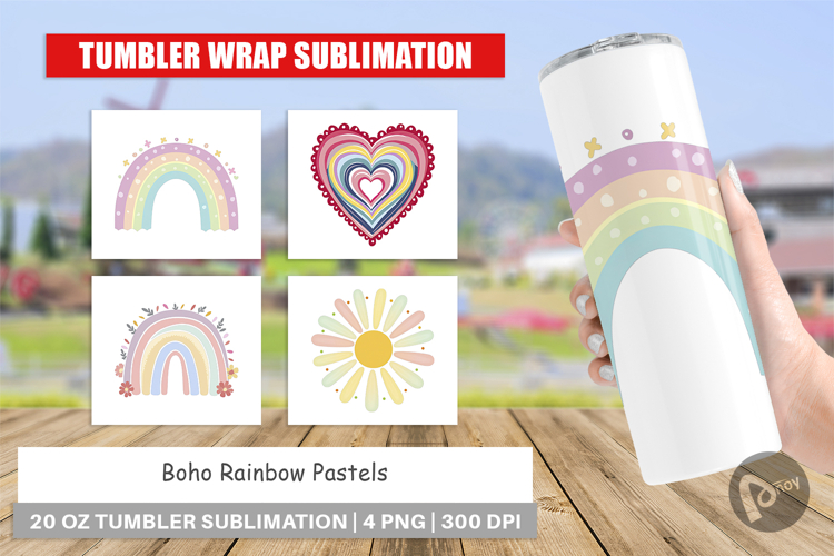 Boho Rainbow Clipart Image 17