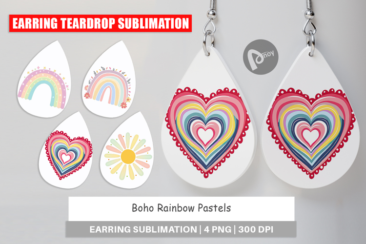 Boho Rainbow Clipart Image 5