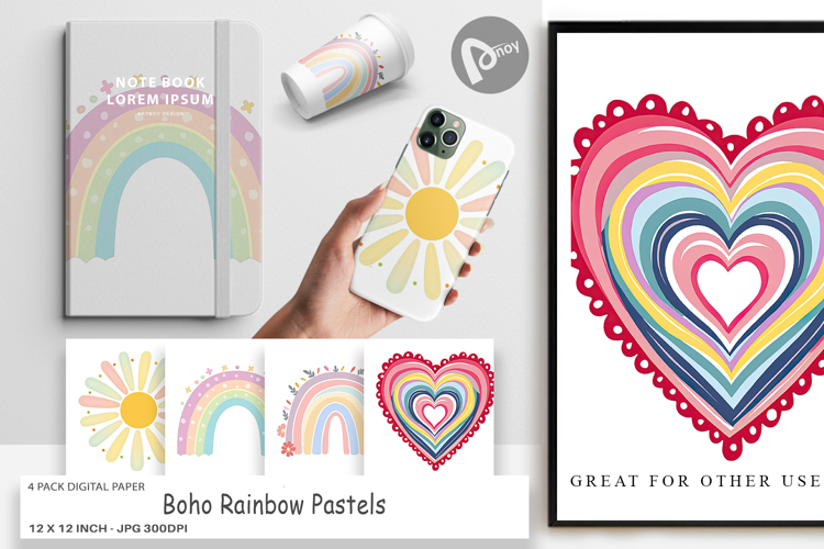 Boho Scrapbook Paper