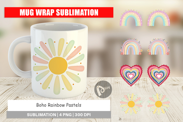 Boho Rainbow Clipart Image 21