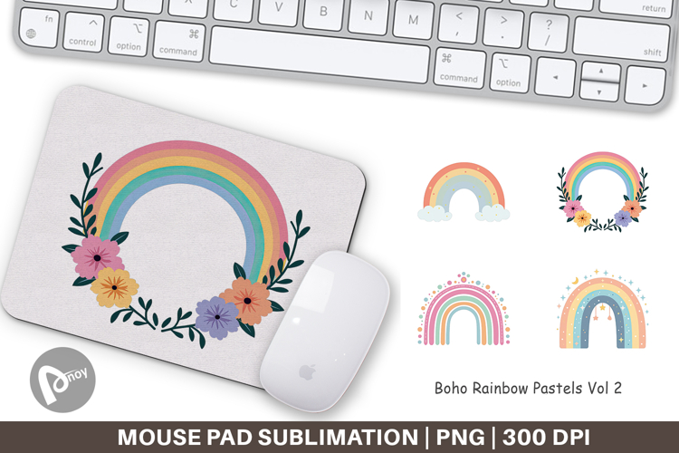 Boho Rainbow Clipart Image 22