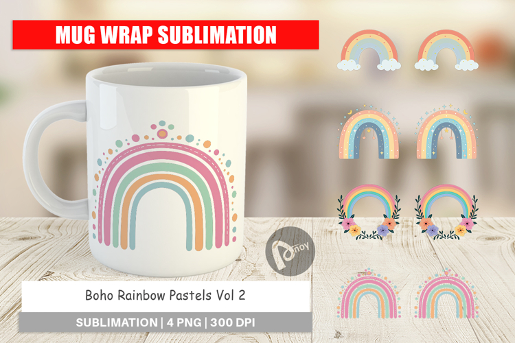 Boho Rainbow Clipart Image 20