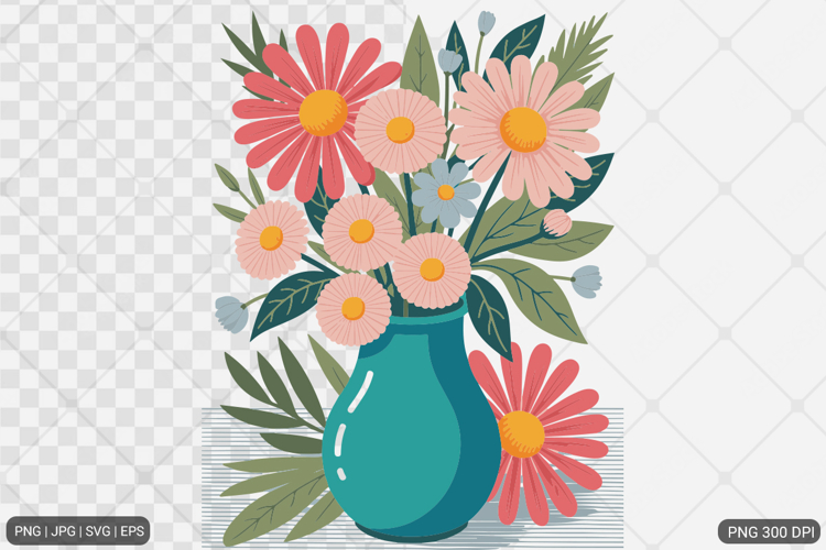 Boho Retro Flower Sublimation SVG PNG