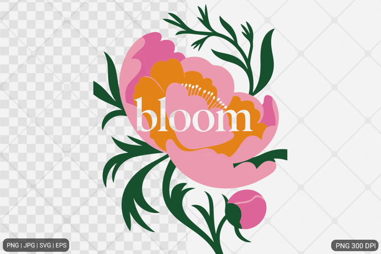 Boho Retro Flower Sublimation SVG PNG