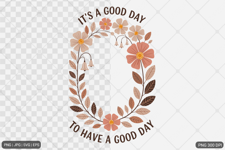 Boho Retro Flowers with Quotes SVG PNG