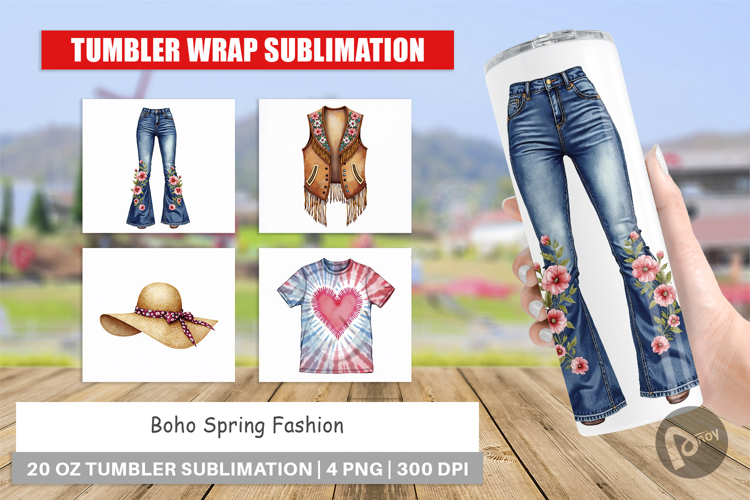 Boho Spring Fashion 70s Tumbler