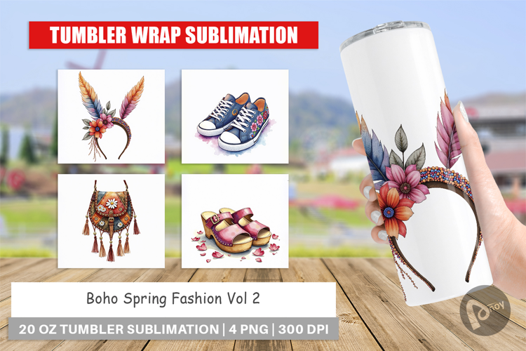 Boho Spring Fashion 70s Tumbler