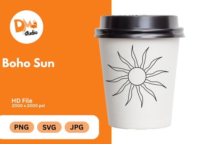 Boho Sun Clipart Image 9