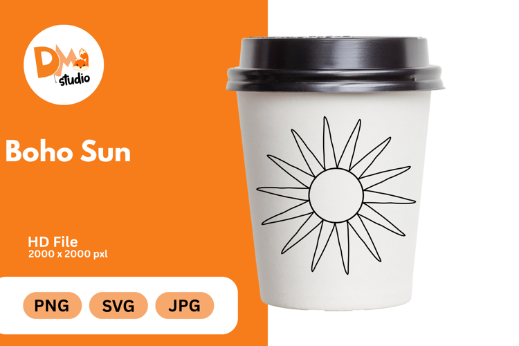 Boho Sun Clipart Image 20