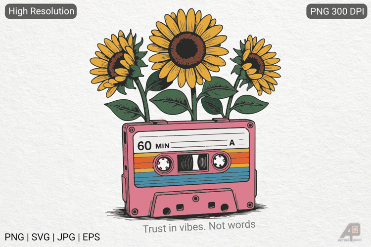 Boho Retro Flowers Inspirational Quotes
