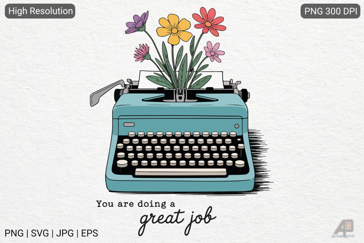 Boho Retro Flowers Inspirational Quotes