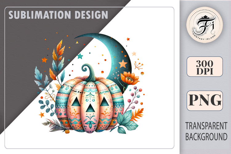Pumpkin Watercolor Autumn Clipart | PNG | Fall Sublimation
