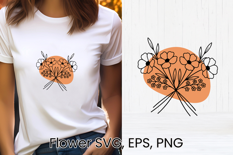 Boho flower SVG design | Floral SVG | Summer flower vector