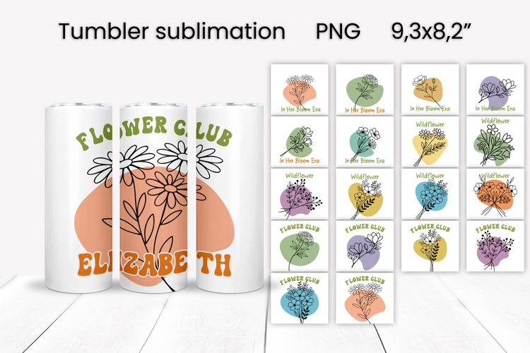 Boho flower tumbler | Add your name tumbler | Summer tumbler