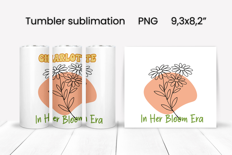Boho flower tumbler | Add your name tumbler | Summer tumbler