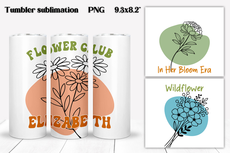 Boho flower tumbler | Add your name tumbler | Summer tumbler