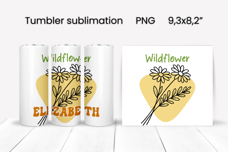 Boho flower tumbler | Add your name tumbler | Summer tumbler