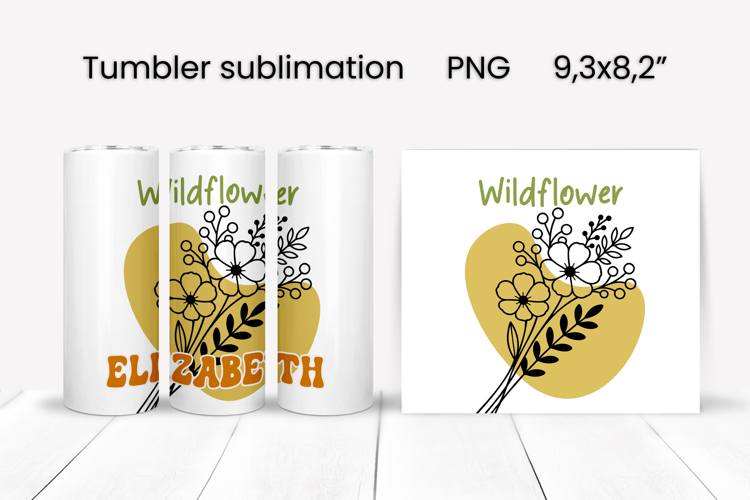 Boho flower tumbler | Add your name tumbler | Summer tumbler